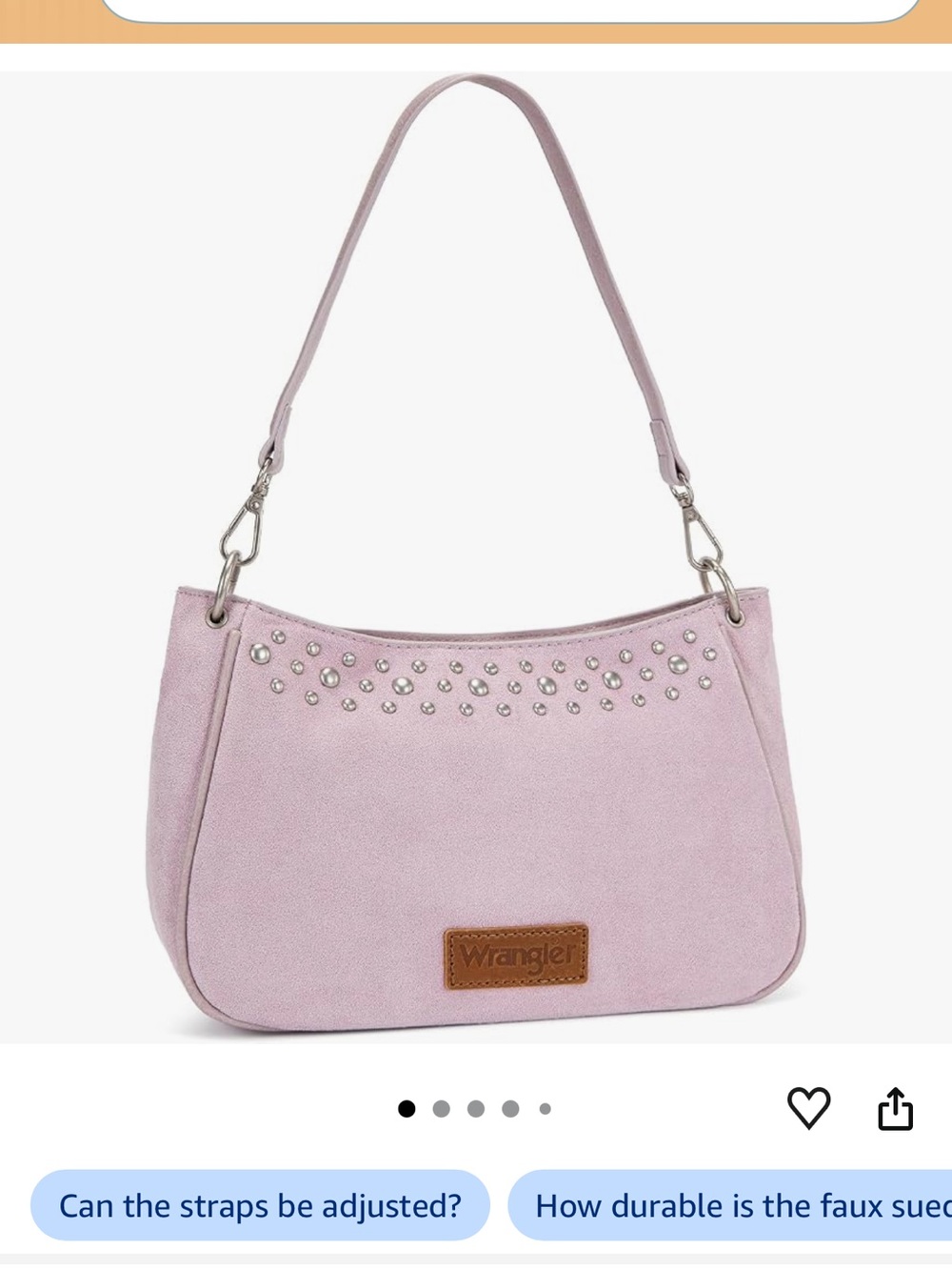 purple suede wrangler purse